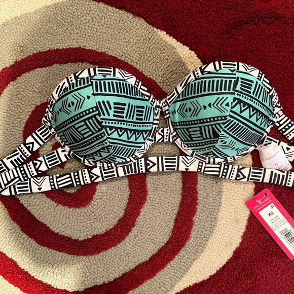 NEW Xhilaration Tribal Print Strapless Push Up Bikini Swim Top NWT Sz XS - Picture 13 of 15